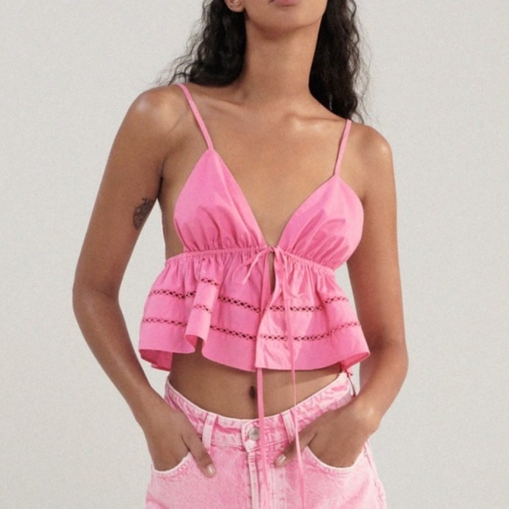 Zara Poplin Cropped Tank Size S